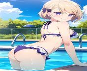 Nimi in a 2-piece swimsuit. from master piece hentai anime