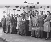 Jack Benny and his entire 1947 cast and crew outside NBC&#39;s Los Angeles Studios. from kotigobba cast and crew