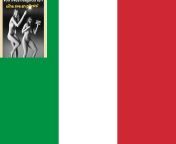 Italian flag but it&#39;s colonized by an AI-generated image of &#34;pizza ad featuring two naked women&#34; from two naked women beheaded dismembered and dissolved mypron