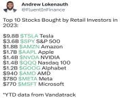 Top 10 Stocks Bought by Retail Investors 2023 YTD from ytd