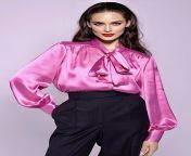 Hot Pink Bow Blouse from hot waheeda backless blouse scene