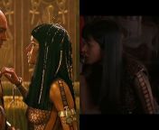 In The Mummy Returns (2001), Meela (the reincarnation of Anck-Su- Namun) wears an outfit with cutouts on the arms that echo Anck-Su- Namuns body paint. from ufym mgd