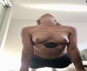 Do you like my boobs in your face while I do yoga? from amazing boobs in train