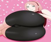 Oh fuck...seeing Sakura&#39;s skin-tight short spats hug her big fat ass is too much. Making my dick jump so hard. I just wanna cram my cock through those spats so bad. from big fat ass black light skin assfuck
