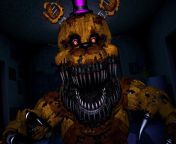 Nightmare Fredbear except Hes HD and its a render from scott from hd momy andian s