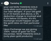 @RNTata2000 @TataCompanies @tatatrusts @TanishqJewelry टाटा तनिष्क में सोना लेते है तो ठगी देखिए अभी ऑफर 31 dec 2021 तक था 0% कट का पुराने सोना पर लेकिन बईमानी से ऑफर नही दे कर 9% काट लिया गया। #tanishq @jagograhakjago #makarsankranti2022 #MakaraSankranti from vf चुतकी फोटो सोना