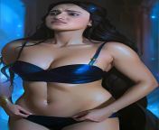 AI Enhanced - Desi Maal in Bra n Panty from sexy desi bhabi in bra showing cleavage on tango live