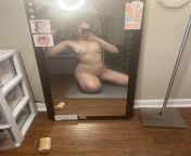 Excuse my dirty mirror, just doing some naked yoga [f] from yoga f