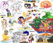 Ocean man, take me by the hand. The full canvas of the r/Malaysia Discord Drawpile 14! from artis malaysia bogel tumblr