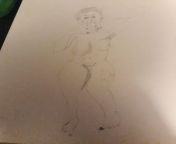 Attempting to draw a nude from a beautiful woman found on the internet . How does 1 make beautiful art? since it&#39;s damn hard. from beautiful woman nude breast