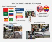 Youtuber Poverty Vlogger Starterpack from @kavyahousewife vlogger