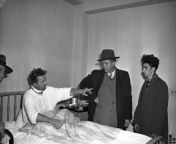 &#34;That&#39;s the dirty bastard that killed my brother&#34; - An injured Nick Kuesis immediately recognizes and points to James Morelli, one of three men responsible for killing his brother and shooting him in the neck, Chicago, December 1947. from www bangla nick miami popy an