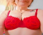 My new red bra (49F) from poulami red bra photoshoot