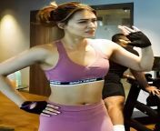 Kriti Sanon navel in gym from kriti sanon boob in nudeww xes video
