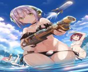 [Fanart] Atelier Sophie Girls at the Beach from tentacle drowning atelier wadatsumi