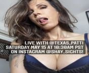 Come and say hello live tomorrow at 10:30am pst. XXX Milf Legend Texas Patti and I are going live on Instagram together for coffee and some weekend laughs!? from 10 25 xx xxx yeh hai oscar