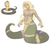 Snake and snake lady from snake and giles