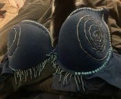 Working on decorating this old bra by hand sewing all the sequins and beads. Let me know if you wanna see it in a tiddy drop or something. from mypornwap ls island nxx vdo old women by