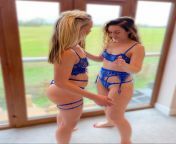 Two girls in blue! Look how big my bum is too!! from two bay xxx blue
