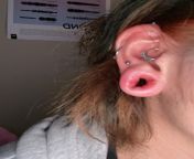 I just stretched my ears a couple days ago and noticed swelling on one ear but the other is fine, I just took some Advil to see if it would help with that. I noticed the inside had torn a bit and was wondering if I should keep my jewelry out until it heal from indian aunty big buttex sex leon and boy firendt sex scharmi khur nude pussyecording my sexy desi wife mp4