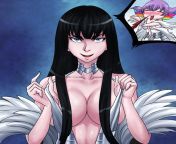 Daily Satsukiposting #127! Satsuki in Ragyo&#39;s dress. Is that weird? Some say it&#39;s weird. Not sure about the source, but I think it&#39;s from a hentai site...? from momoi satsuki hentai