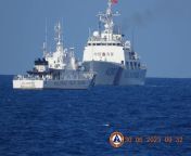 David and the Goliath. A Chinese coast guard vessel blocks the transit of Philippine coast guard vessels on the way to a resupply mission to Marines based in BRP Sierra Madre in Ayungin Shoal within Philippine waters. Photo taken last June 30, 2023 by t from sxs philippine
