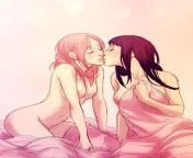 Hinata and Sakura kissing from sakura kissing