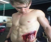 Makeup magic on a shirtless Austin?// The Dead Dont Die film from new dead dengars riptide film com