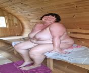 german bbw in sauna from german bbw samantha