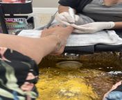 Watch my sexy feet get pampered in busy nail salon. Full video on my Only Fans (1 week free trial promotion) from am playex main pgiran salon six video com