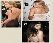 Taylor swift/Margot robbie/Anne Hathaway/(1)20 guys cum and sprayed jizz on her back,(2)rubbing your dick and cum on her neck(3)ass to mouth and cum on her back and spread that sperm all over her back,: Which option you choose? from desi sexy bhabi suck her boss dick and cum on