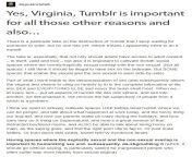 A thoughtful take on the tumblr NSFW purge from tumblr nudist cockring