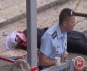 Israeli policeman drinking coffee after shooting a 17 years old Palestinian girl. (2015) from farfaannaa haara 2015