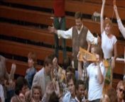 During the celebration at the end of the 1985 movie Teen Wolf, a man could be seen exposing himself in the gymnasiums stands. [NSFW] from movie teen