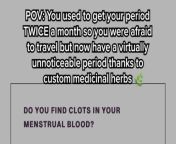 Of course nobody travels on their twice-monthly period from lesbain on their period