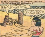 By god diana, what more you will ask from the kid? [Wonder Woman #1, Jun 1942, Pg 43] from woman vs sex ap pg
