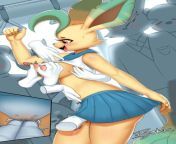 [F] Leafeon groped on the train (Burgerkiss) from groped on the train