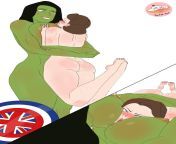Captain Carter fuuuuuuuu~credits. She-Hulk and Peggy Carter from she hulk episode end credits