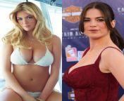 Cowgirl, Reverse Cowgirl, and Creampie with Kate Upton or Tit Fuck, Missionary, and Doggy with Hayley Atwell (No Creampie) from inside creampie with goaning