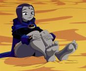 Happy barefoot Raven [Teen Titans] (ravenravenraven) from teen titans hentai parody tentacles