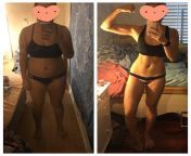 F/23/5&#39;7 [160&amp;gt;133 = 27 lbs lost in course of 2 years] roundabout journey: yoga then boxing then now lifting and discovering flexible dieting/counting macros = now I eat ice cream and pizza every week, train hard, and get more shredded as time g from ammeerrss