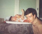 Ian Curtis, the lead singer of 70s rock band Joy Division, posing with his daughter just five days before he committed suicide in 1980. from naughty america com father fuck his daughter just
