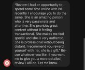 Positive review from my very first client! from avunu 2 review jpg