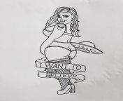 I wanted me a a pinup girl having a play on the xfiles as Ive been to indecisive on what xfile tattoo to get so a big thanks to a friend who drew this bad girl up.. so hey why not myself haha! Cant wait to have her on me. from girl up