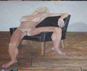 Model reclining, Oil on canvas, 70cm X 100cm, 2009. Took me 2000 hours to paint. from sxxxxx 2009