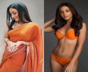 Srinidhi Shetty - saree vs bikini - South Indian actress (KGF movie) from south indian actress saree nude photo