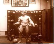 vintage nude bodybuilder from 1970 vintage little