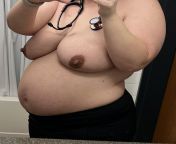 If only I could work with my clothes off! Love showing off my big belly and full tits from 128 jpg
