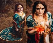 Triss Merigold Cosplay from The Witcher 3. The dress alone took 200+ hours to make! from the witcher futanari the celebration of midwinter triss x yennefer