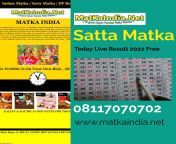 Satta Matka: Kalyan Satta Matka Today Live Result 2022 Free from satha matka